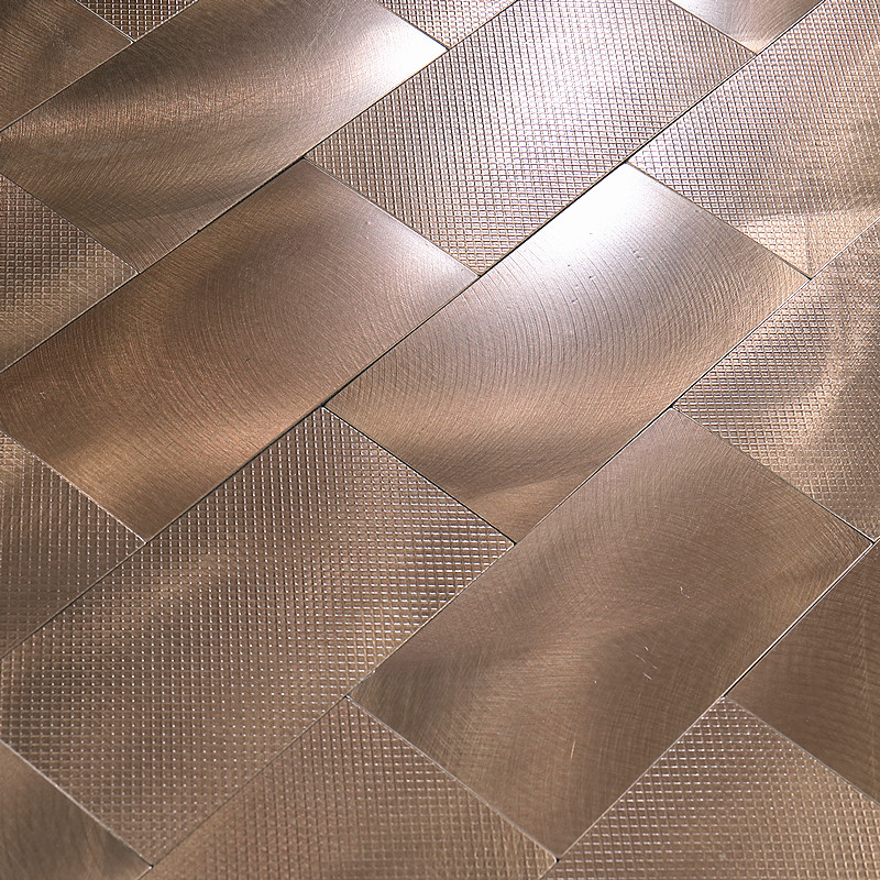 简约家装内墙金属自带胶马赛克瓷砖电视墙贴纸吧台餐厅装修背景墙