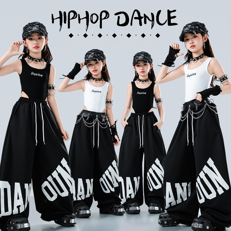 女童JAZZ无袖连体背心长裤练舞服