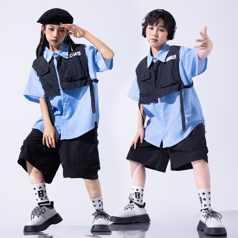 机能风少儿街舞hiphop表演服装