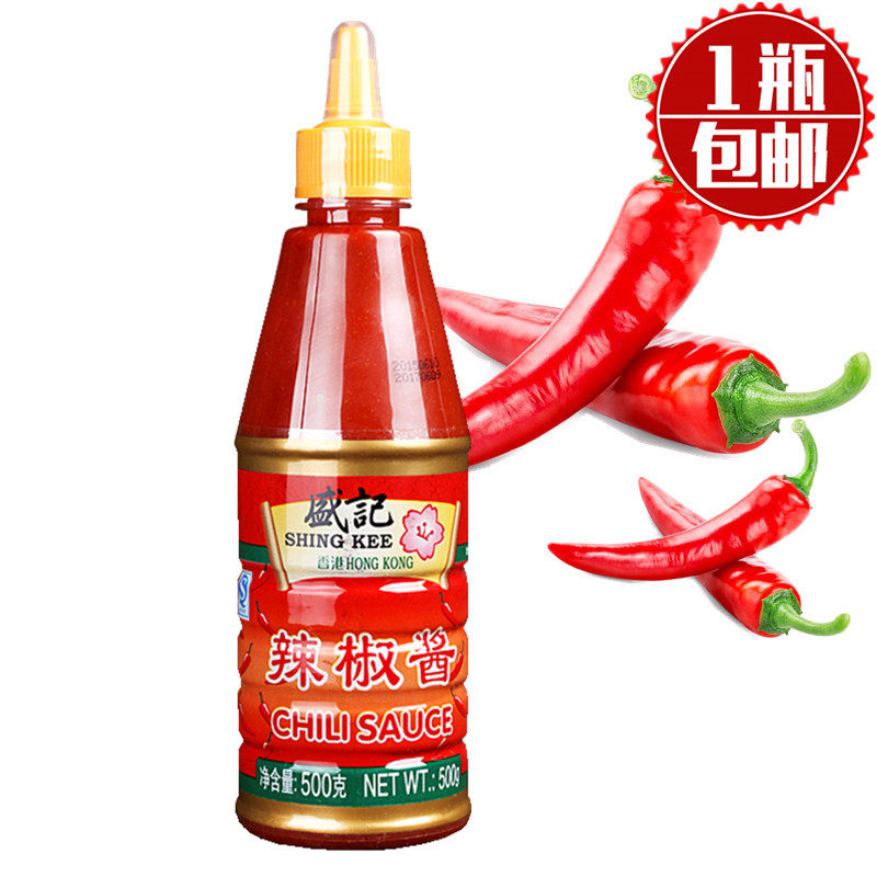 香港盛记辣椒酱500g胶瓶挤瓶 7-11便利店鱼蛋关东煮小吃配料调料