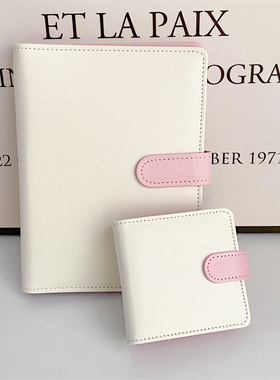 相册本:pu拼接磁扣活页卡册四宫格追星专辑小卡拍立得3寸卡收纳册