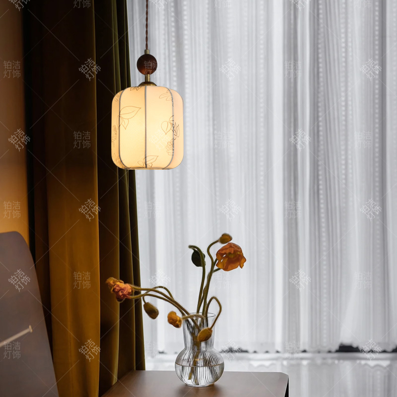 卧室床头小吊灯法式中古风美式复古民宿主卧高级感单头餐厅吧台灯
