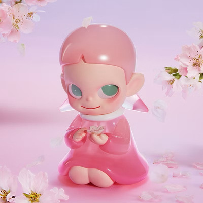 印*尼*带回 POPMART泡泡玛特Zsiga 樱花给大地的礼物手办嘎子姐