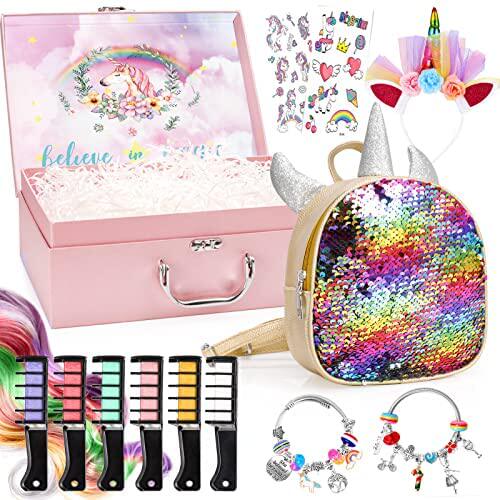 unicorns gifts for girls in mystery box–colorful glitter un