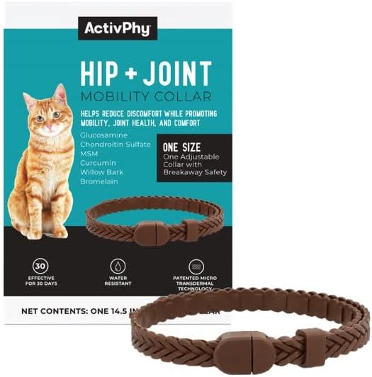 ACTIVPHY Hip+ Joint Mobility Collar for Cats with Glucosami