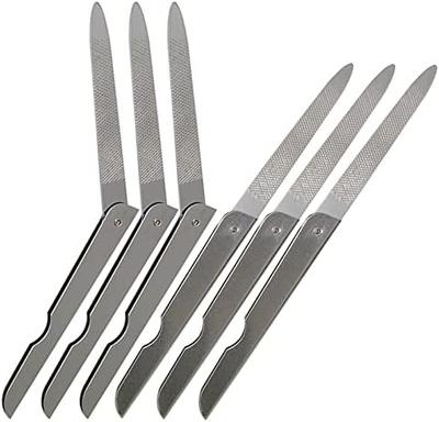 Foldable Metal Nail File (6 Pack)  Nail Files for Natural Na