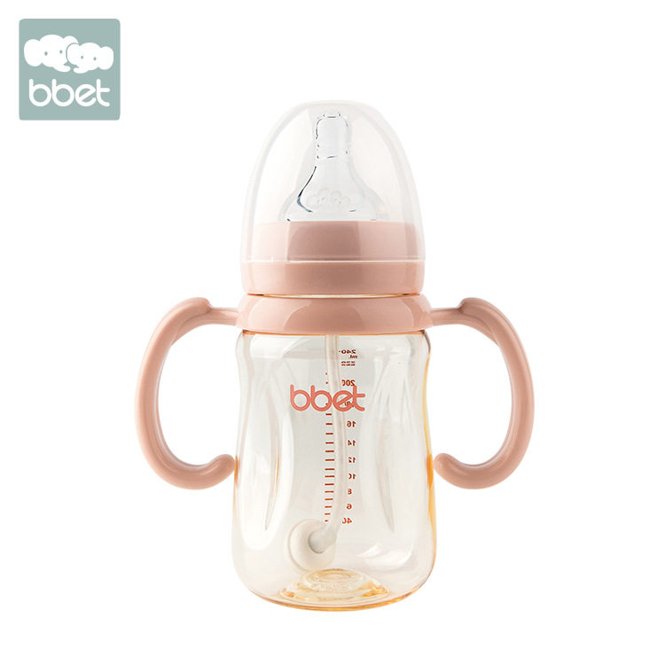 巴比象婴儿奶瓶PPSU耐摔带手柄宽口径新生婴儿奶瓶大宝宝喝奶喝水