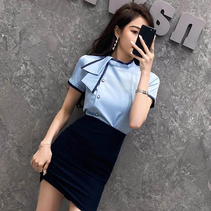 春夏新款衬衫套裙空姐职业套装女装空乘制服衬衣酒店管理洋气工装