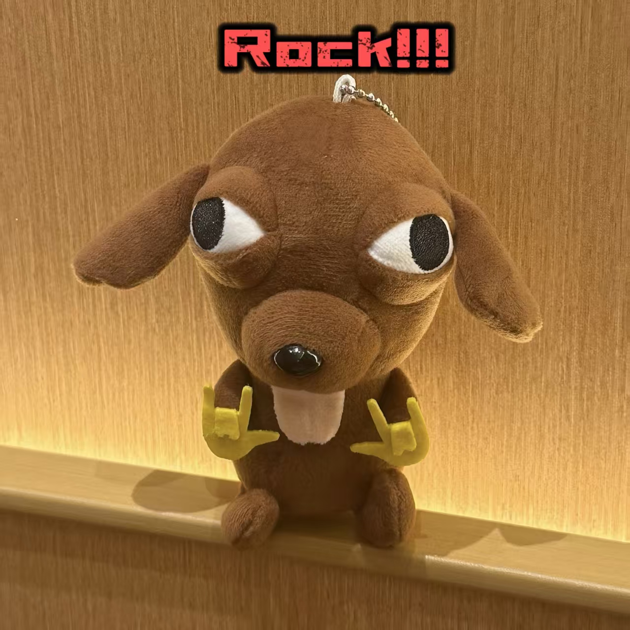 摇滚丑萌吉娃娃毛绒公仔小挂件