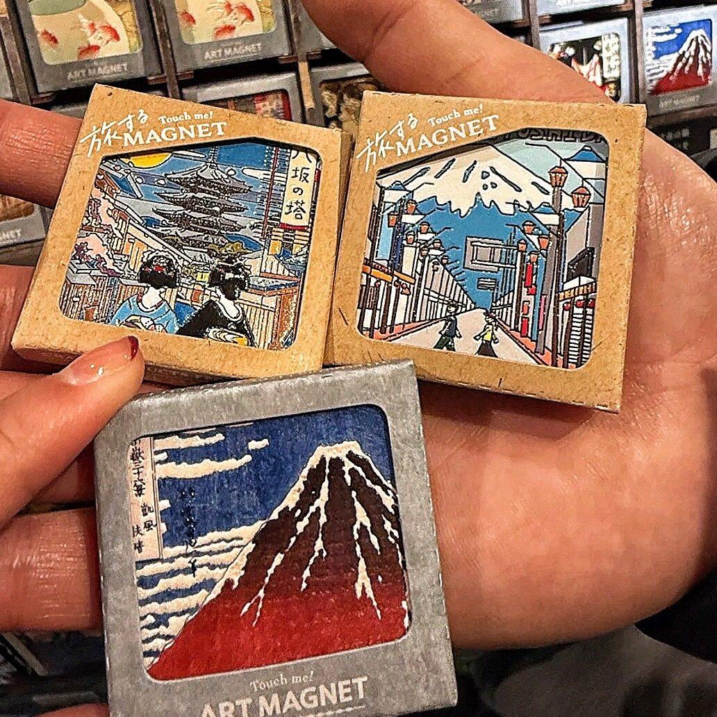日本涉谷loft美浓烧陶瓷冰箱贴东京富士山限定旅游纪念品伴手礼物