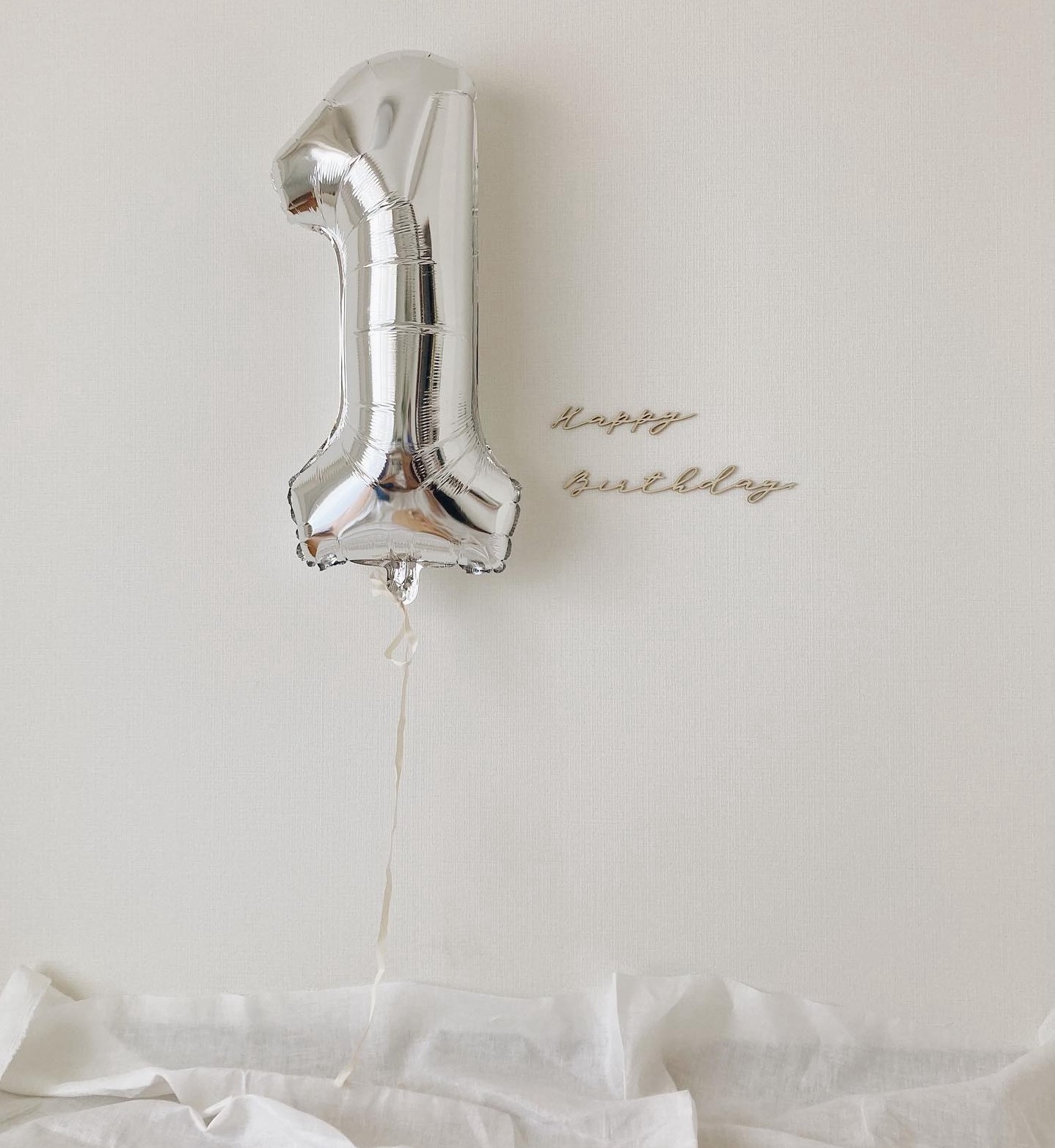 40寸银色数字飘空气球生日周年