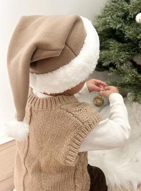 merry christias hat 摇粒绒加厚节日派对拍照氛围道具儿童成人款