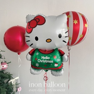 Decoration圣诞新年氛围道具装 Balloons Christmas 饰气球 Cat