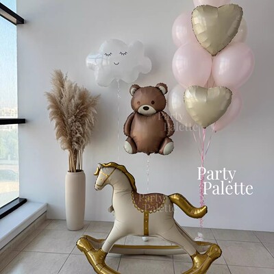 Unicorn 1st Birthday Balloon1岁周岁独角兽摇摇木马铝膜气球