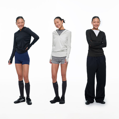 CH凉感连帽修身运动T恤女