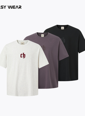 CH丨刺绣logo凉感重磅250g短袖T恤男2025夏季半袖/CXSB2BH2156