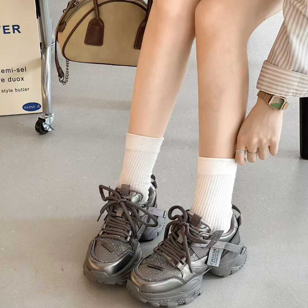靓丽空间冬舒适保暖时尚老爹鞋女