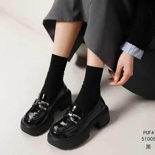 浦发时尚镜面亮皮乐福鞋春鞋