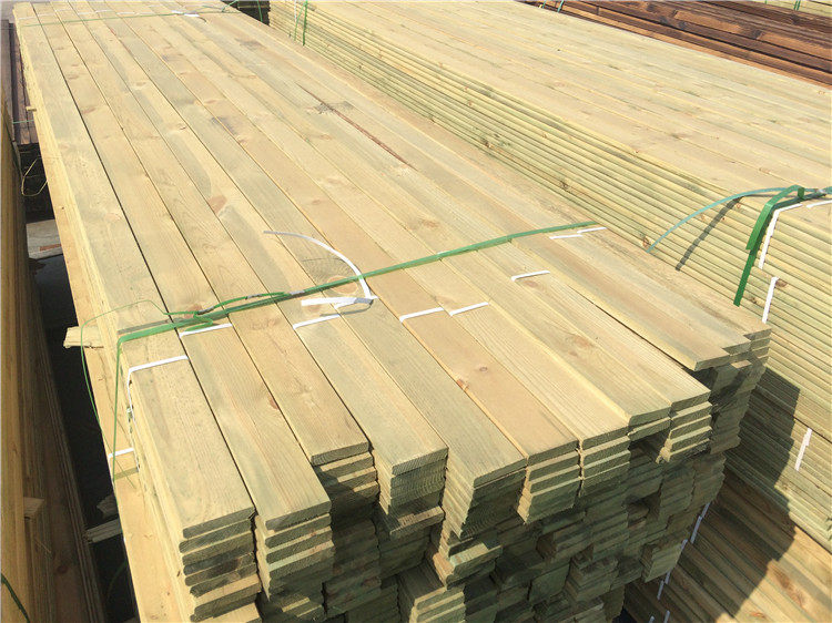 樟子松防腐木板木条户外庭院地板露台栅栏桑拿板实木板材龙骨木方