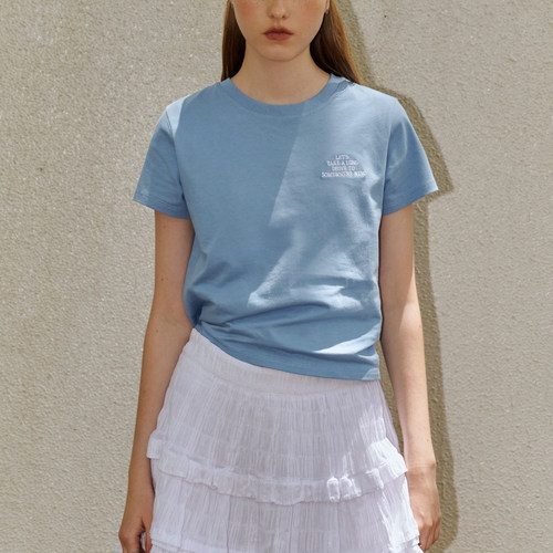 PAZZO正品休闲感小标語刺绣短袖