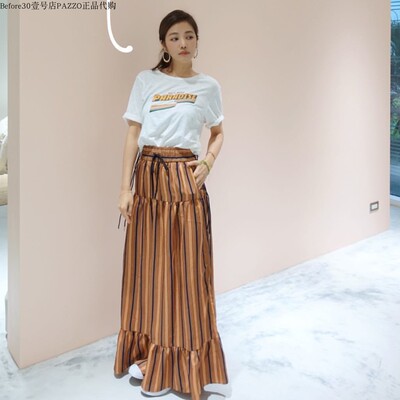 「before30定制」许路儿同款棉质字母抽绳印花T恤女夏季薄款