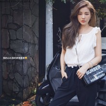 before30高端定制x许路儿同款后U领荷叶边露背小背心凉爽又亲肤女