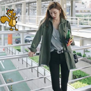 许路儿正品 LUREHSU R196002 REX绣花斜纹衬衫外套(2色入)