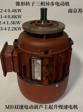 ZDM21-4 0.8KW南京苏悍锥形转子三相异步电动机MD电动葫芦小电机