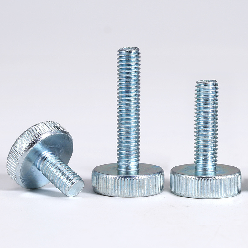 滚花手拧螺丝螺栓平头螺钉圆头螺丝钉gb835大头国标m3m4m5m6m8m10