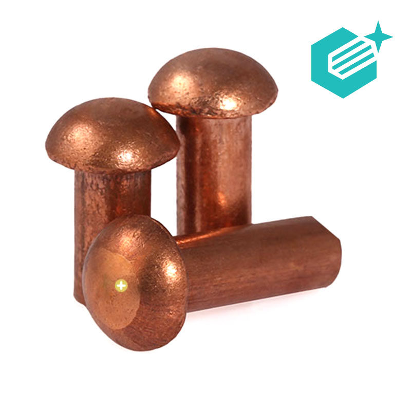 Copper round Head Rivet Solid Rivet Snap Rivet Hand Knock round Cap Rivet M1.5M-M3M4M5M6M8
