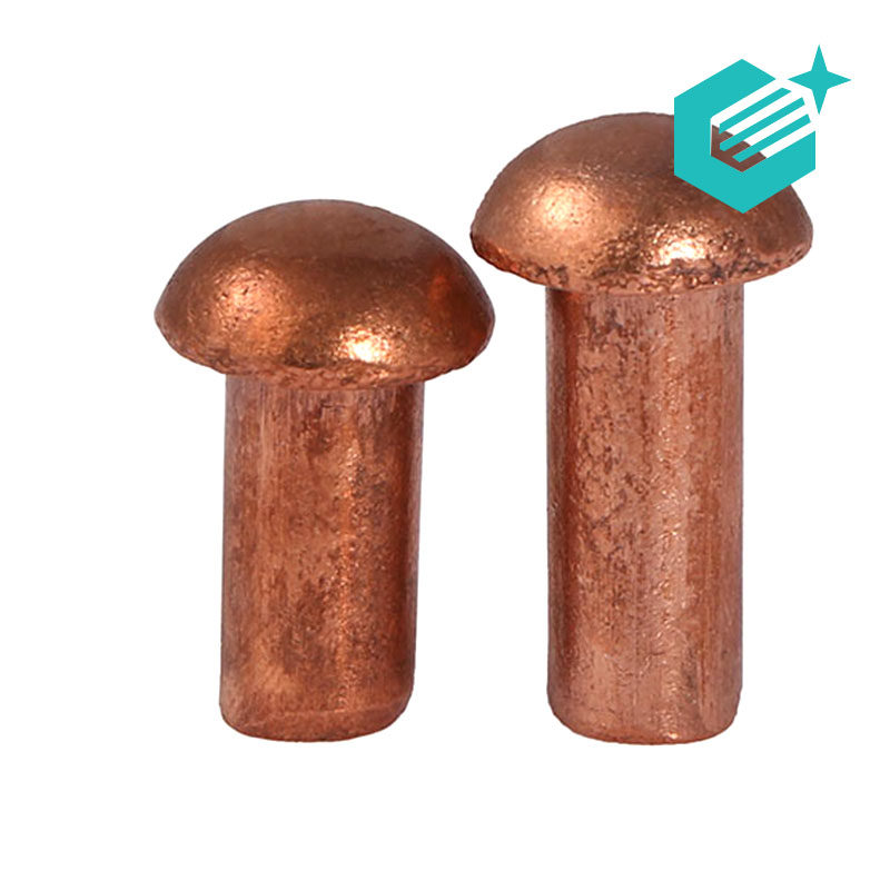 Copper round Head Rivet Solid Rivet Snap Rivet Hand Knock round Cap Rivet M1.5M-M3M4M5M6M8
