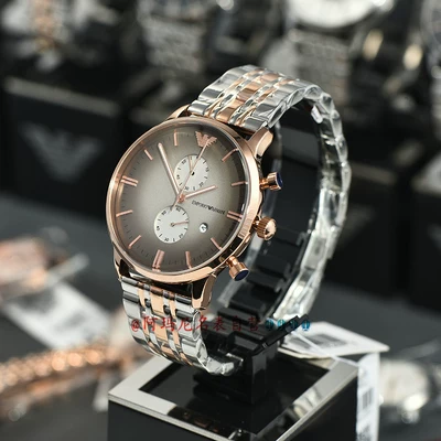 Мужские часы Armani, модные, водостойкий стальной браслет, кварцевые часы с цветными элементами