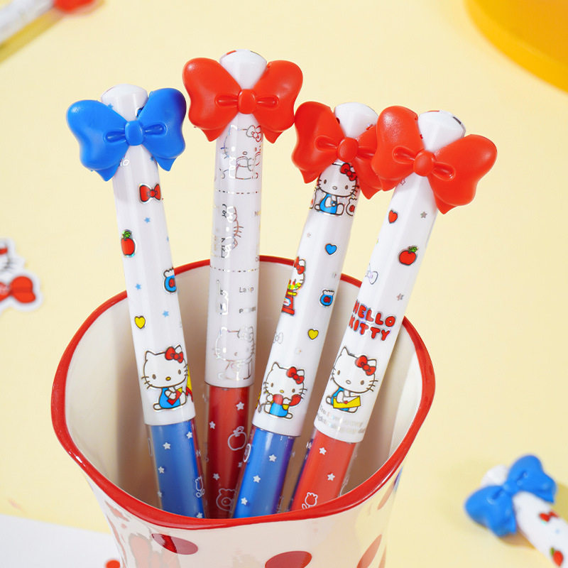 正版凯蒂猫蝴蝶结双色笔按动中性笔高颜值创意女生蓝红双色标记笔,文具电教/文化用品/商务用品,中性笔,淘宝优惠券,粉丝福利购,淘宝优惠卷