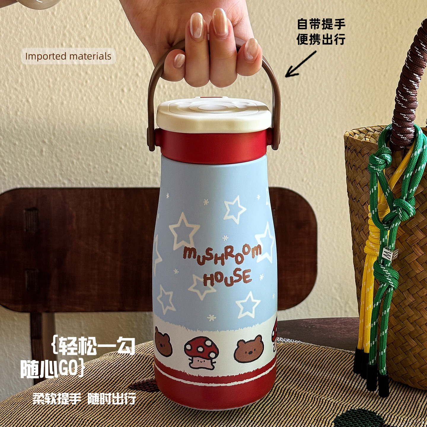 布丁bubu2025新款陶瓷内胆保温杯女生高颜值不锈钢杯子茶水分离