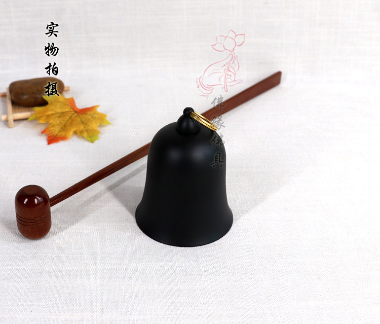 寺院法器台湾地钟3寸配木锤