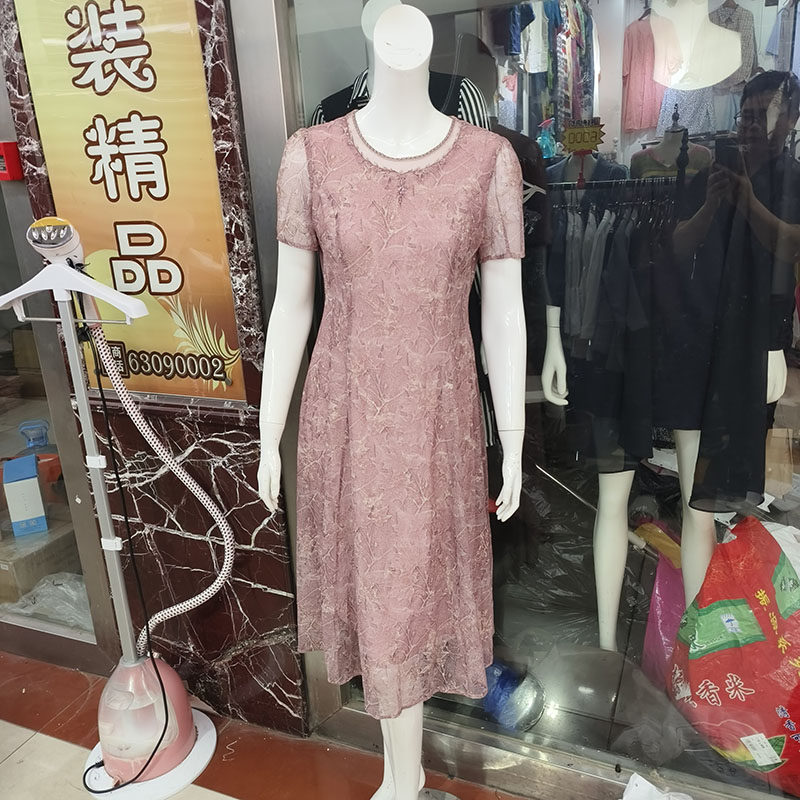 透气台湾纱连衣裙洋气质妈妈装
