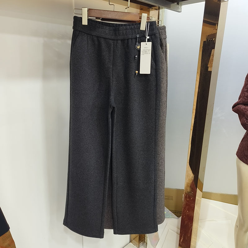 7519阔腿裤女秋冬款高腰垂感宽松