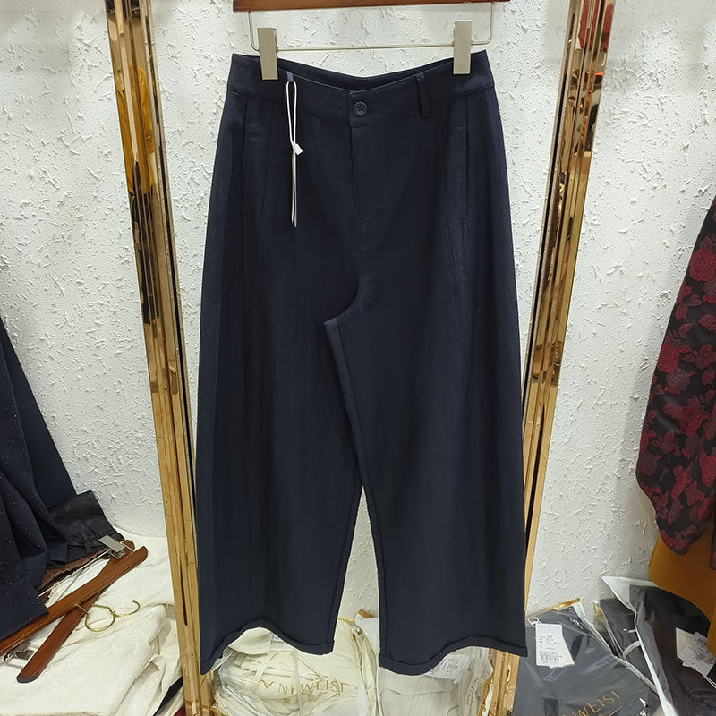 霓维斯26132弯刀直筒裤女款2026新款春夏百搭香蕉裤阔腿休闲裤子