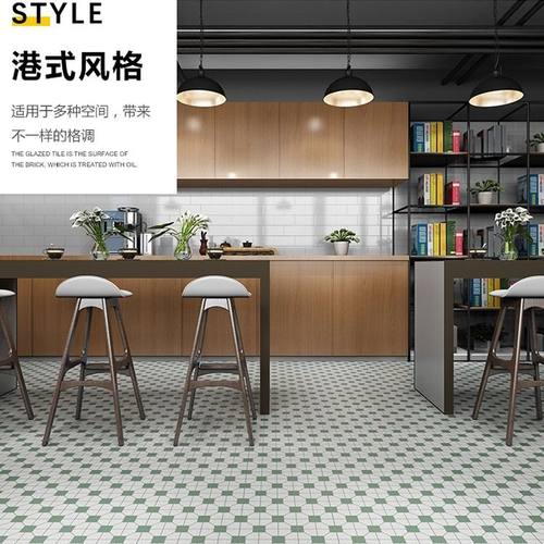 港式马赛克300×300瓷砖冰室餐厅冷饮连锁店防滑耐磨地砖格子砖