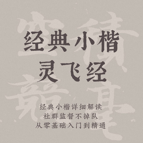 一起练字毛笔书法教程小楷灵飞经成人初学零基础入门练字课程