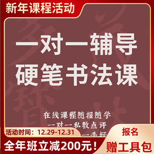 3期免息 一起练字硬笔书法一对一1年成人零基础初学入门网络课程