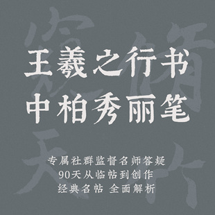 一起练字中柏秀丽笔王羲之行书成人硬笔书法培训视频课网课|秦剑