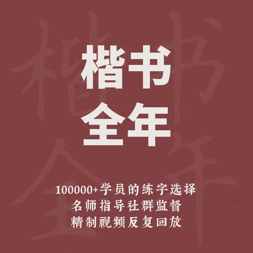仇康|一起练字硬笔书法楷书全年成人初学线上练字课程