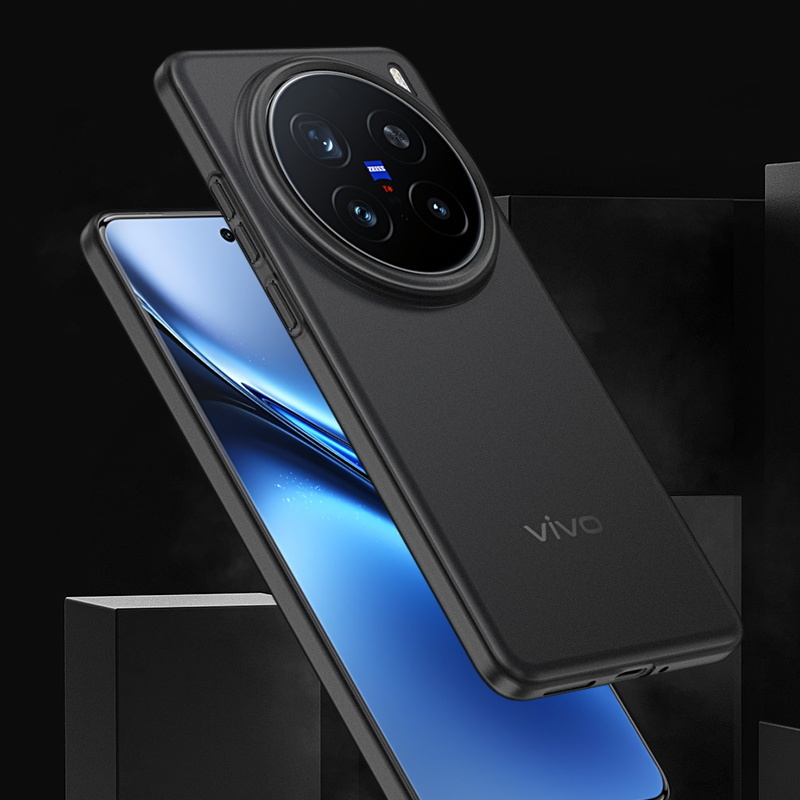 PP壳适用vivoX100S手机壳简约磨砂透明X200promini高级感全包大孔X200pro防摔全包保护套X200