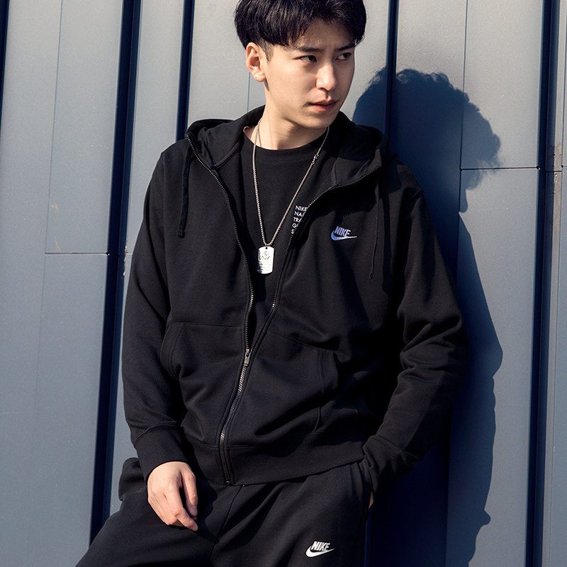 Nike耐克外套男2026春季新款正品运动服夹克男士宽松休闲连帽卫衣