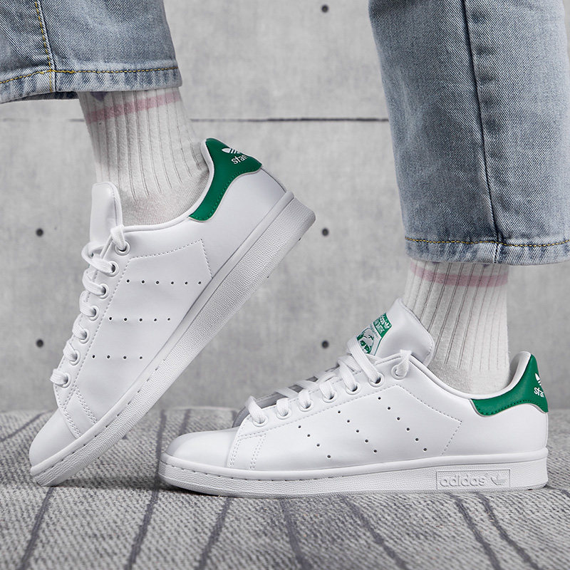 阿迪达斯三叶草官方鞋男女鞋板鞋新款运动休闲鞋史密斯绿尾小白鞋
