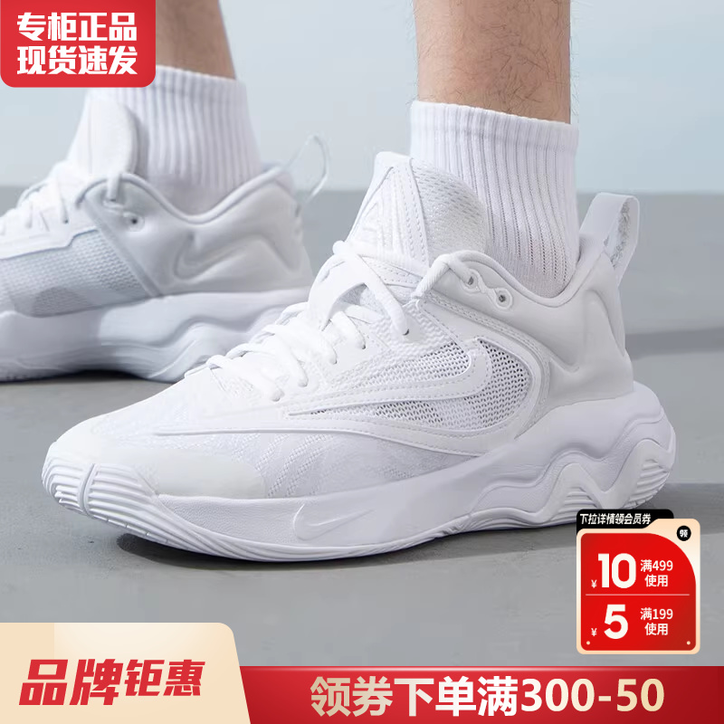 nike耐克休闲男鞋官方正品字母哥3倒钩运动实战篮球鞋DZ7534-102