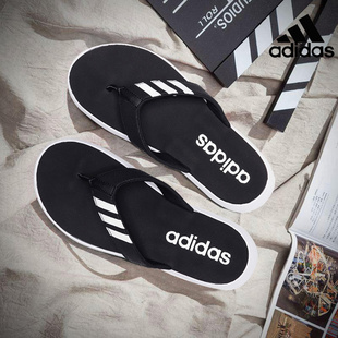 女士运动拖鞋 外穿沙滩鞋 Adidas阿迪达斯人字拖男官方旗舰2021夏季