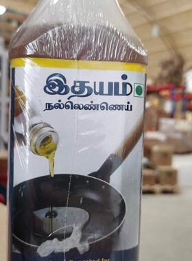 印度idhayam SESAME OIL gingili 冷榨芝麻油 油拔用油1L装 油拔