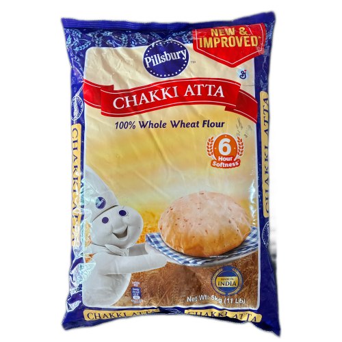 INDIAN印度全麦面粉pillsbury chakki atta whole wheat flour5kg